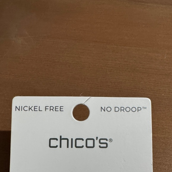 Chico's Shimmering Silver Statement Earrings - Picture 2 of 3